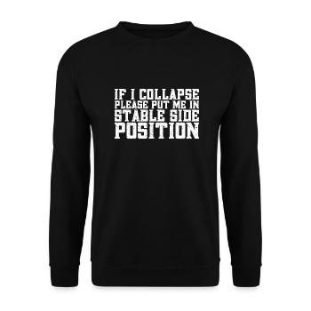 Running Vintage 26.2 Miles Marathoner Half - Unisex Sweatshirt - black - Front - Alina (178cm) & Michal (187cm)