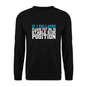 Running Vintage 26.2 Miles Marathoner Half - Unisex Sweatshirt - black - Front - Alina (178cm) & Michal (187cm)