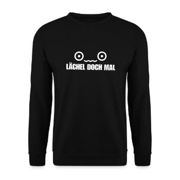 Lächel doch mal - Unisex Pullover - Schwarz - Vorne - Alina (178cm) & Michal (187cm)