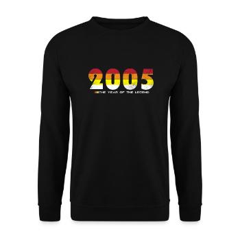 Millésime 2005 - L’Année de la Légende - Rétro 19 - Sweat-shirt Unisexe - noir - Devant - Alina (178cm) & Michal (187cm)