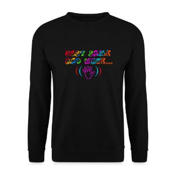 Il suffit de sourire et de saluer - Sweat-shirt Unisexe - noir - Devant - Alina (178cm) & Michal (187cm)