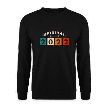 Original 2022 Vintage - Présent D’anniversaire 202 - Sweat-shirt Unisexe - noir - Devant - Alina (178cm) & Michal (187cm)