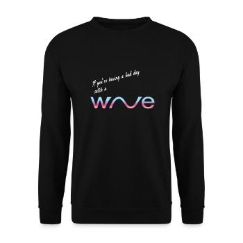 catch a wave - Unisex Pullover - Schwarz - Vorne - Alina (178cm) & Michal (187cm)
