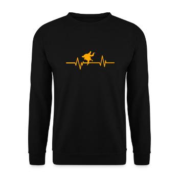 Battements de cœur du judo - Sweat-shirt Unisexe - noir - Devant - Alina (178cm) & Michal (187cm)