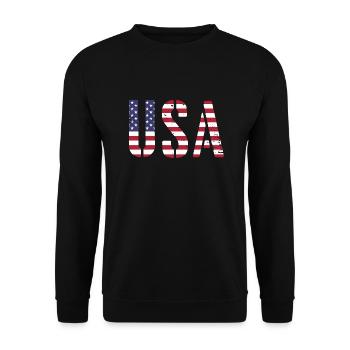 Les États-Unis aux couleurs du drapeau américain drapeau - Sweat-shirt Unisexe - noir - Devant - Alina (178cm) & Michal (187cm)