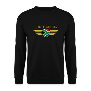 J’aime l’Afrique du Sud, T-Shirt Design Style Élégance - Sweat-shirt Unisexe - noir - Devant - Alina (178cm) & Michal (187cm)