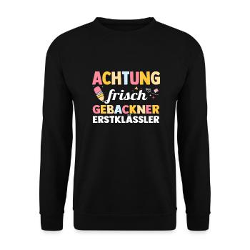 Jeunes quittant les garderies pour la rentrée scolaire Inscription des enfants à l’école - Sweat-shirt Unisexe - noir - Devant - Alina (178cm) & Michal (187cm)
