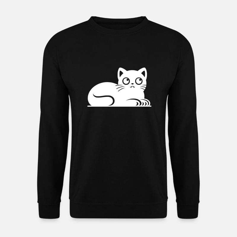 Petit chat gras Dessin - Sweat-shirt Unisexe - noir