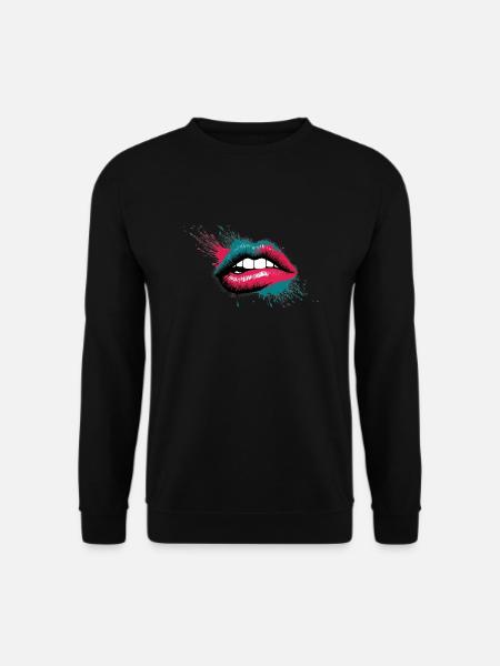 Hot Lips - Unisex Sweatshirt - black