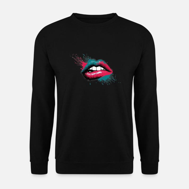 Hot Lips - Unisex Pullover - Schwarz