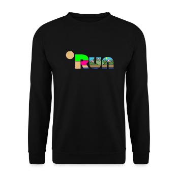 Course à pied Nature Paysage Unique Coureur Randonnée - Sweat-shirt Unisexe - noir - Devant - Alina (178cm) & Michal (187cm)