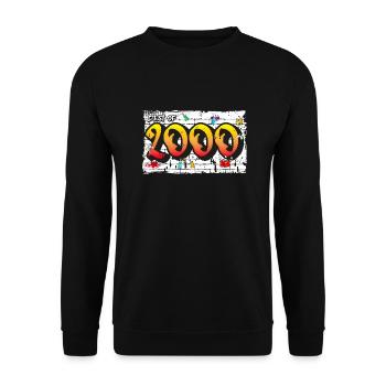 Millennium 2000 Graffiti – 25 Years of Urban Vibes - Unisex Sweatshirt - black - Front - Alina (178cm) & Michal (187cm)
