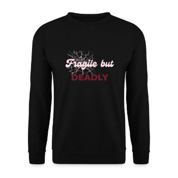 Fragile mais mortel – Soft Girl x Dark Romance - Sweat-shirt Unisexe - noir - Devant - Alina (178cm) & Michal (187cm)