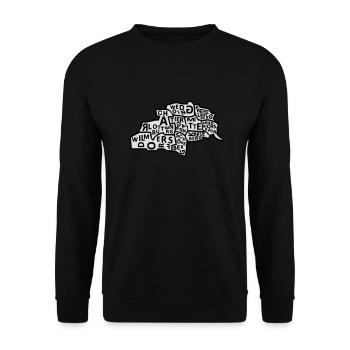 BERLIN-ZENTRUM - Unisex Pullover - Schwarz - Vorne - Alina (178cm) & Michal (187cm)