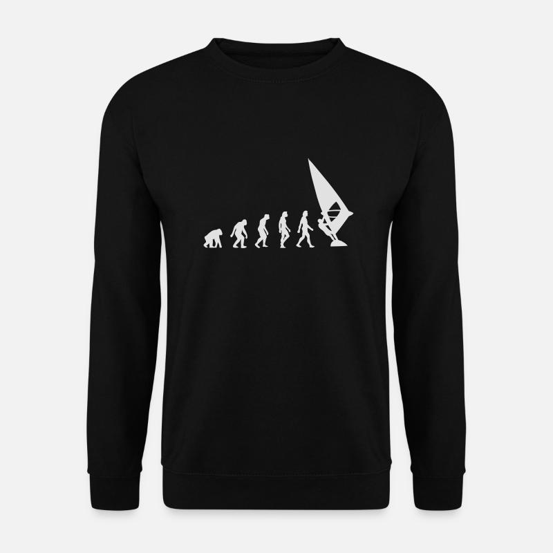 Die Evolution von Windsurfen - Unisex Pullover - Schwarz