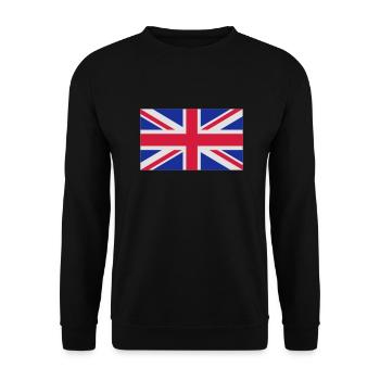 Royaume-Uni Drapeau (Union Jack) - Sweat-shirt Unisexe - noir - Devant - Alina (178cm) & Michal (187cm)