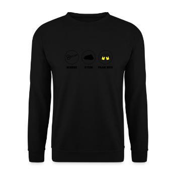 blockedName - Unisex Pullover - Schwarz - Vorne - Alina (178cm) & Michal (187cm)