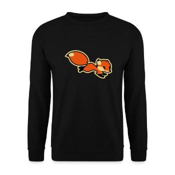 Fox - Unisex Pullover - Schwarz - Vorne - Alina (178cm) & Michal (187cm)