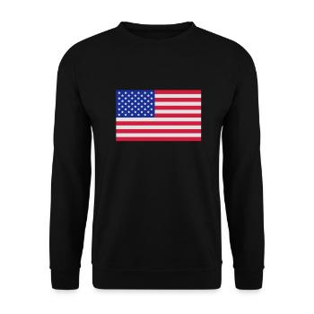 USA - United States of America - flag USA - - Sweat-shirt Unisexe - noir - Devant - Alina (178cm) & Michal (187cm)