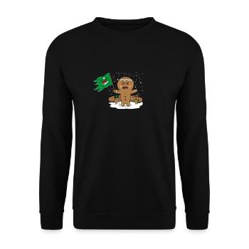 Lebkuchen Revolution Anti Weihnachten Geschenk - Unisex Pullover - Schwarz - Vorne - Alina (178cm) & Michal (187cm)