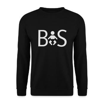 BIS-Baby - Unisex Pullover - Schwarz - Vorne - Alina (178cm) & Michal (187cm)
