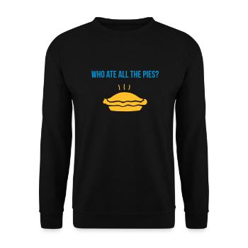 who ate all the pies - Unisex Pullover - Schwarz - Vorne - Alina (178cm) & Michal (187cm)