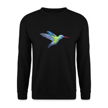 AD Hummingbird - Unisex Sweatshirt - black - Front - Alina (178cm) & Michal (187cm)