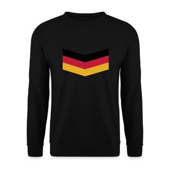 Deutschland Trikot - Unisex Pullover - Schwarz - Vorne - Alina (178cm) & Michal (187cm)