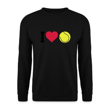 I love tennis j'aime le tennis - Sweat-shirt Unisexe - noir - Devant - Alina (178cm) & Michal (187cm)