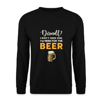 - spilled beer on my dirndl - Unisex Sweatshirt - black - Front - Alina (178cm) & Michal (187cm)