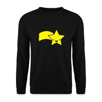 sternschnuppe_002 - Unisex Pullover - Schwarz - Vorne - Alina (178cm) & Michal (187cm)