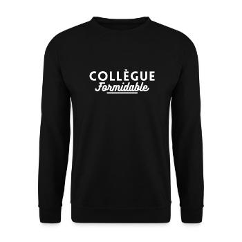 Collègue formidable. t-shirt pour collegue - Sweat-shirt Unisexe - noir - Devant - Alina (178cm) & Michal (187cm)