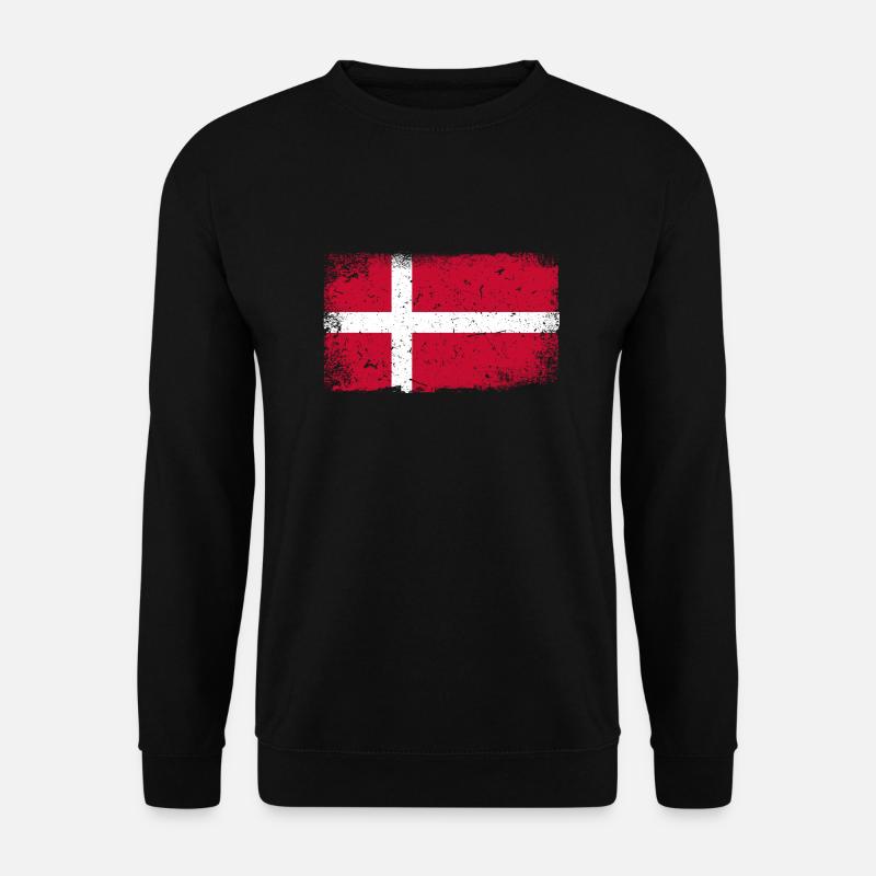 Dänemark Flagge - Unisex Pullover - Schwarz
