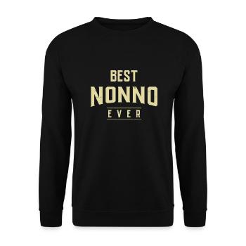 Best Nonno Ever - Unisex Sweatshirt - black - Front - Alina (178cm) & Michal (187cm)