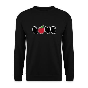 cooles doux amour pomme ballons cadeau - Sweat-shirt Unisexe - noir - Devant - Alina (178cm) & Michal (187cm)