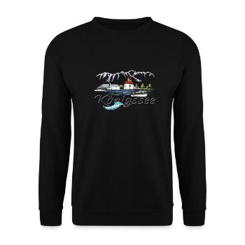 Königssee Halbinsel Hirschau St. Bartholomä - Unisex Pullover - Schwarz - Vorne - Alina (178cm) & Michal (187cm)