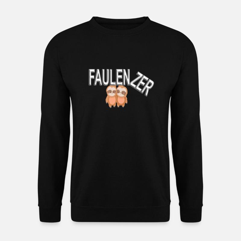 Faulenzer - Faultier - Unisex Pullover - Schwarz
