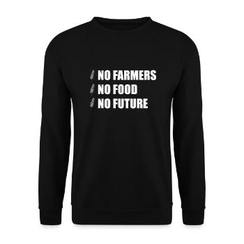 Pas d’agriculteurs Pas de nourriture Pas de manifestation de protestation des futurs agriculteurs - Sweat-shirt Unisexe - noir - Devant - Alina (178cm) & Michal (187cm)