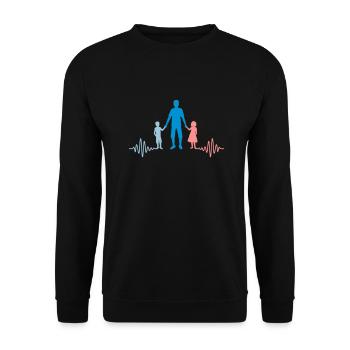 Pulse 2 Enfants Papa - Sweat-shirt Unisexe - noir - Devant - Alina (178cm) & Michal (187cm)