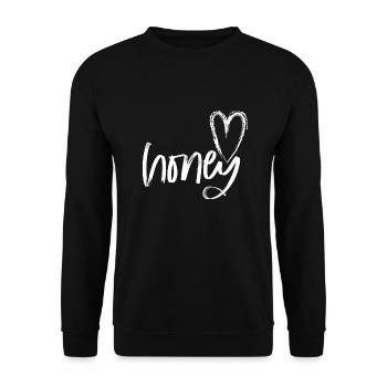 I love you - Unisex Pullover - Schwarz - Vorne - Alina (178cm) & Michal (187cm)