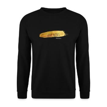 Love Always Wins - Unisex Pullover - Schwarz - Vorne - Alina (178cm) & Michal (187cm)