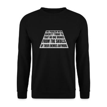 boissons de crânes ennemis - Sweat-shirt Unisexe - noir - Devant - Alina (178cm) & Michal (187cm)