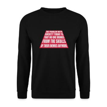 boissons de crânes ennemis - Sweat-shirt Unisexe - noir - Devant - Alina (178cm) & Michal (187cm)