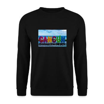 Salutations du Mexique . Cancun - Sweat-shirt Unisexe - noir - Devant - Alina (178cm) & Michal (187cm)