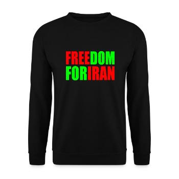 Freedom for iran - Unisex Pullover - Schwarz - Vorne - Alina (178cm) & Michal (187cm)