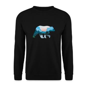 The bear - Unisex Sweatshirt - black - Front - Alina (178cm) & Michal (187cm)
