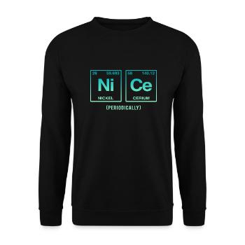 NICE with elements of the periodic table - Unisex Sweatshirt - black - Front - Alina (178cm) & Michal (187cm)