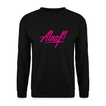 Alaaf! design pink - Unisex Sweatshirt - black - Front - Alina (178cm) & Michal (187cm)