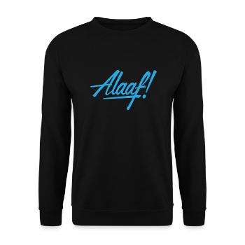 Alaaf! design blue - Unisex Sweatshirt - black - Front - Alina (178cm) & Michal (187cm)