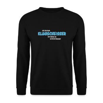 ich bin kein Klugscheisser - Unisex Pullover - Schwarz - Vorne - Alina (178cm) & Michal (187cm)